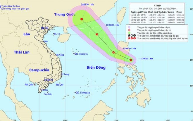 Áp thấp nhiệt đới đi sẽ vào Biển Đông và có khả năng mạnh lên thành bão