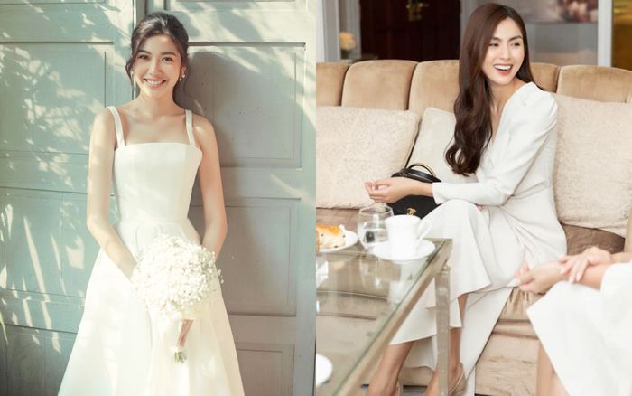 Những kiểu váy trắng được Á hậu Thúy Vân, Hà Tăng lăng xê nhiệt tình