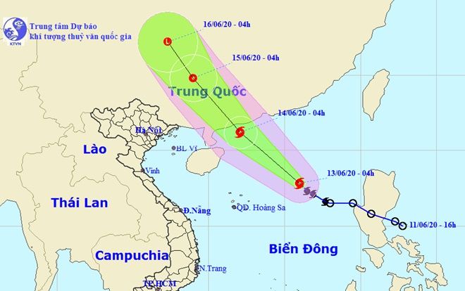 Bão số 1 giật cấp 10 trên biển Đông