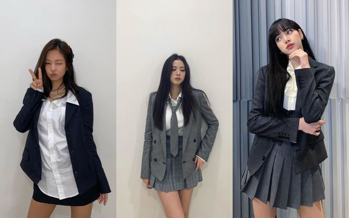 Jennie Black Pink & Jisoo, Lisa 'ăn gian tuổi' siêu đỉnh với style nữ sinh trung học