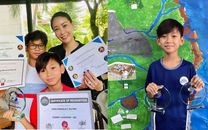 Đảm nhận vai 'bà phù thủy' trong nhà, Hoa hậu Hà Kiều Anh hạnh phúc ngất trời khi các con đạt thành tích học tập cao