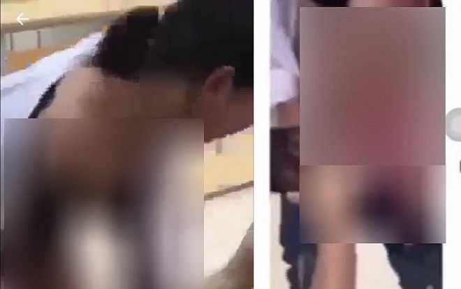 Phẫn nộ cảnh nữ sinh bị lột đồ ngay trong lớp học, nhiều bạn cầm điện thoại quay clip