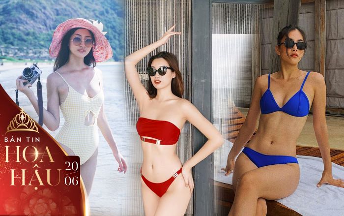 Đỗ Mỹ Linh - Tiểu Vy - Lương Thùy Linh khoe body quyến rũ: Quá tiếc Miss World không thi Bikini!
