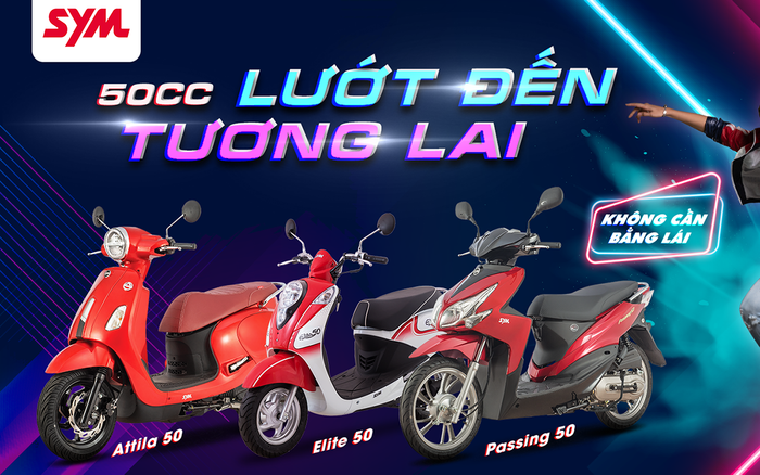 SYM ra mắt tân binh Passing 50, tiếp tục thống lĩnh thị trường xe 50cc