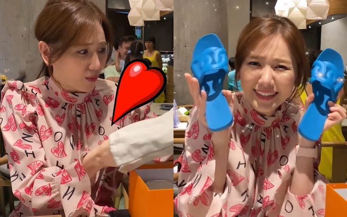 Clip: Hari Won tròn mắt thích thú khi 'đập hộp' quà sinh nhật toàn hàng hiệu từ Tuấn Trần và quản lý