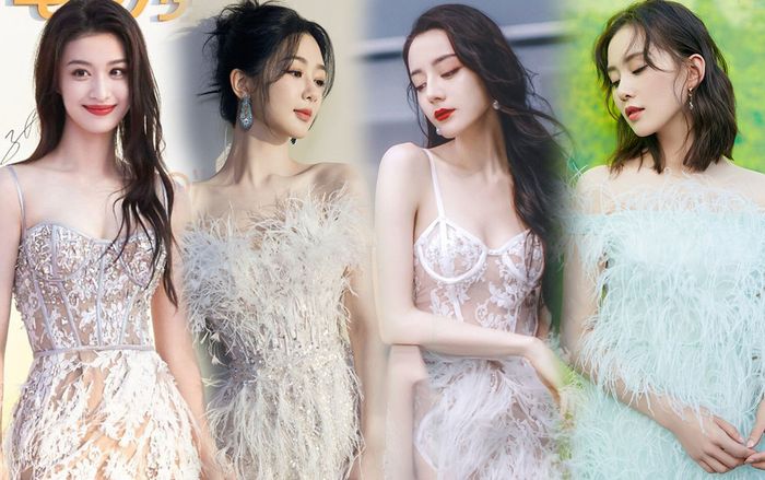 BXH mỹ nhân Cbiz mặc váy lông vũ: Dương Tử bét bảng, hạng 1 được phong thần