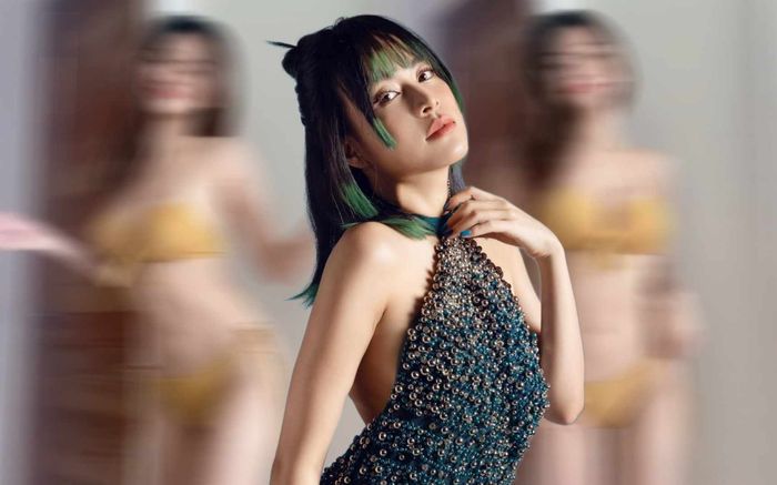 'Bỏng mắt' hoa hậu nổi tiếng diện đồ bơi bé xíu nhảy See tình Hoàng Thùy Linh