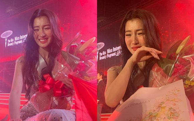 Phương Nhi khóc nức nở vì trượt Top 7 Miss International, fan trấn an: 'Em út đã giỏi lắm rồi'