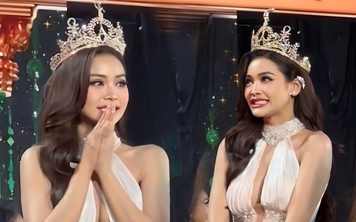 Engfa Waraha có biểu cảm khó hiểu trong thời khắc trao giải tại chung kết Miss Grand 2023