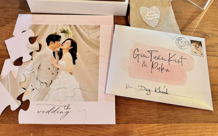 Hình ảnh thiệp cưới của Puka - Gin Tuấn Kiệt, gây ấn tượng bởi chi tiết này!