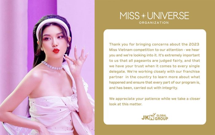 Thuý Vân có 'hành động lạ' trước bài đăng xem xét kết quả thi của Miss Universe