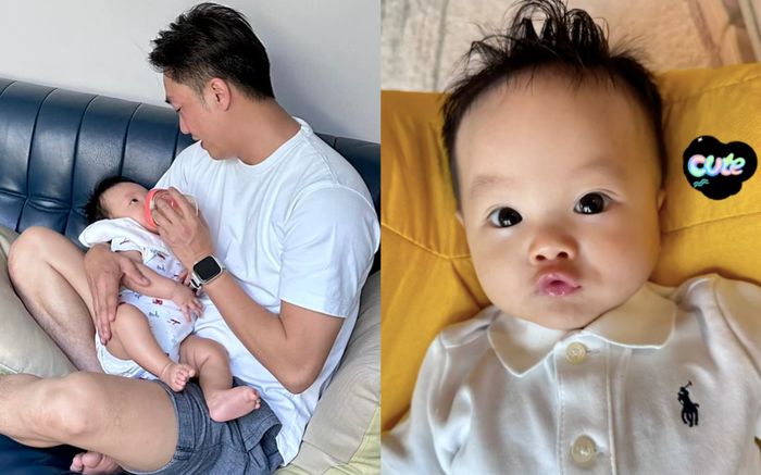 Quý tử nhà Cường Đô La 'lên đồ' đi bơi, biểu cảm 'cưng xỉu' gây sốt