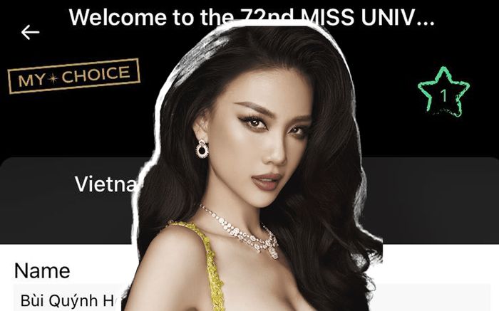 Bùi Quỳnh Hoa xuất hiện tại Miss Universe nhưng lại bị... ghi sai tên