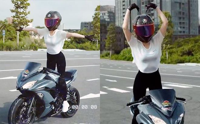 Công an làm việc với người mẫu nổi tiếng chạy mô tô thả 2 tay