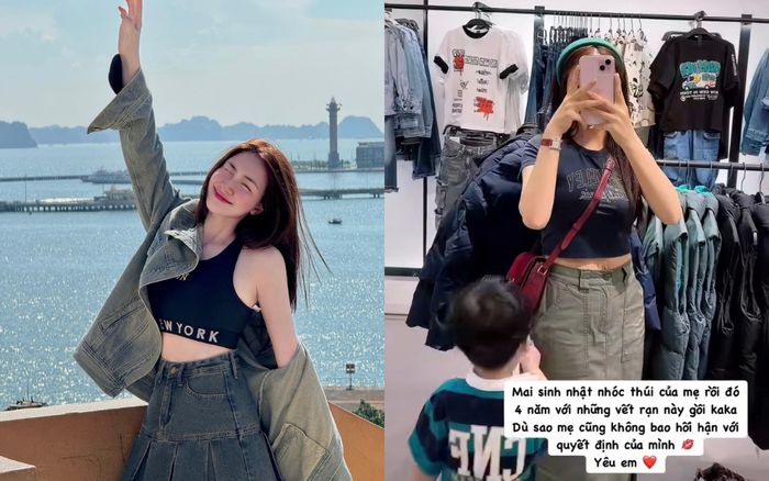 Hoà Minzy để lộ vết rạn bụng, tuyên bố một điều liên quan đến bé Bo sau 4 năm