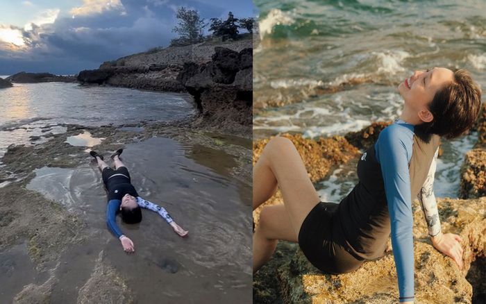 Tóc Tiên đăng ảnh chill tại biển nhưng khán giả cảm thán 'giống mắc cạn quá'