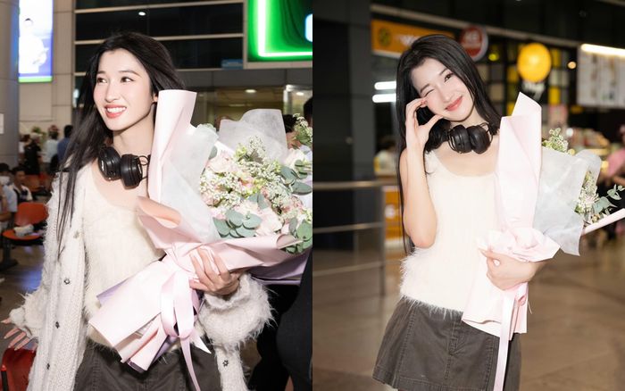 Phương Nhi trở về Việt Nam hậu thi quốc tế, giữa lùm xùm phát ngôn, không khí ở sân bay ra sao?