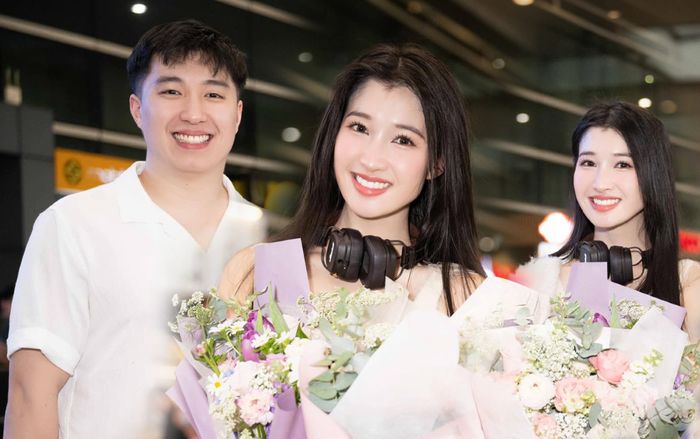 Á hậu Phương Nhi bị anh trai giật spotlight tại sân bay, fan nữ muốn làm 'em dâu' nàng hậu xứ Thanh