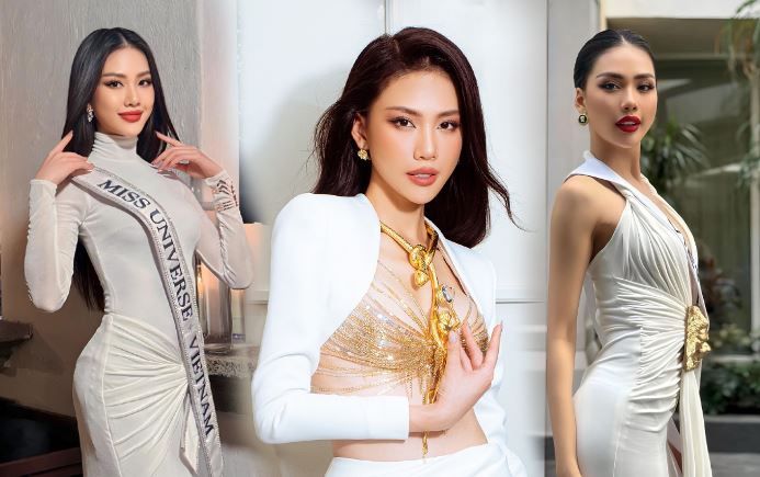 3 bộ váy màu trắng đẹp từng centimet mà Bùi Quỳnh Hoa diện tại Miss Universe: Chất quá chất