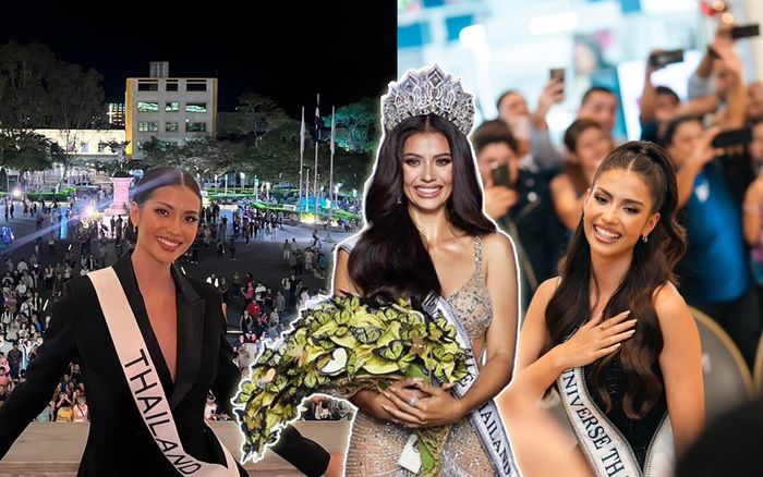 Mỹ nhân Thái được khán giả El Salvador xếp hàng cổ vũ ở Miss Universe: Đi thi mà xuất hiện như celeb!