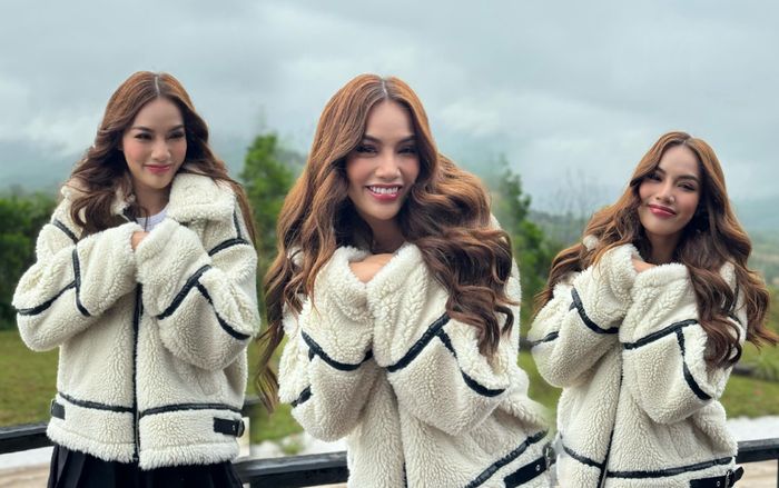 Á hậu Hòa bình Quốc tế Lê Hoàng Phương sưởi ấm fan bằng layout 'công chúa mùa đông'