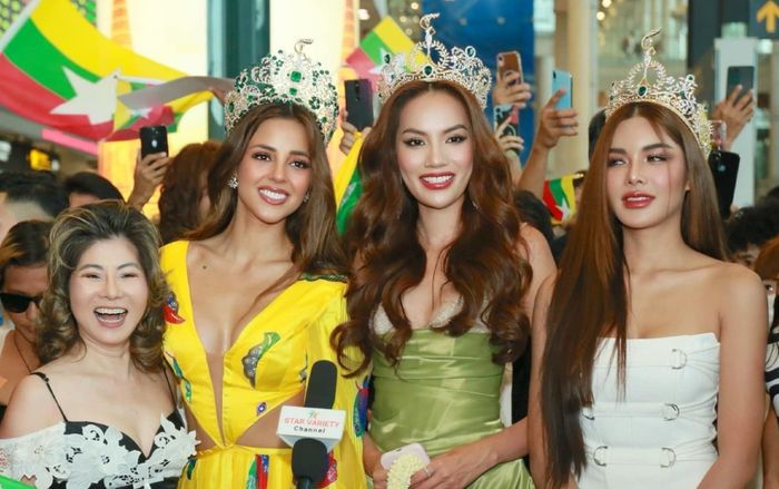 Lê Hoàng Phương xuất ngoại, fan Thái vây quanh như ong vỡ tổ: Hào quang lấn át cả hoa hậu