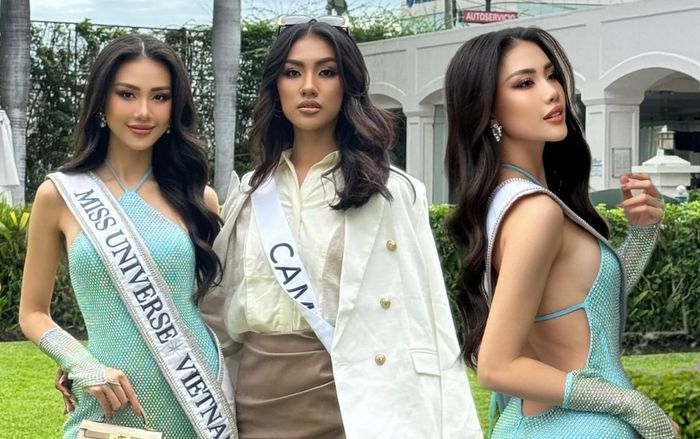 Bùi Quỳnh Hoa diện váy xuyên thấu tại Miss Universe, đọ sắc kiêu kỳ với bạn cùng phòng