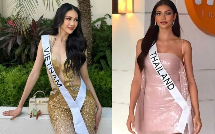 Outfit ngày 4 Miss Universe: Bùi Quỳnh Hoa diện jumpsuit lấp lánh, mỹ nhân Thái với bộ váy 'điểm trừ'