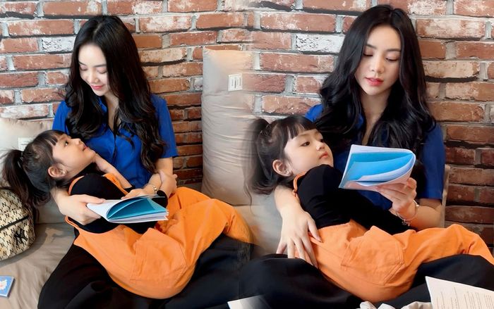 Quỳnh Kool vừa làm việc vừa chăm con cực khéo ở hậu trường phim mới
