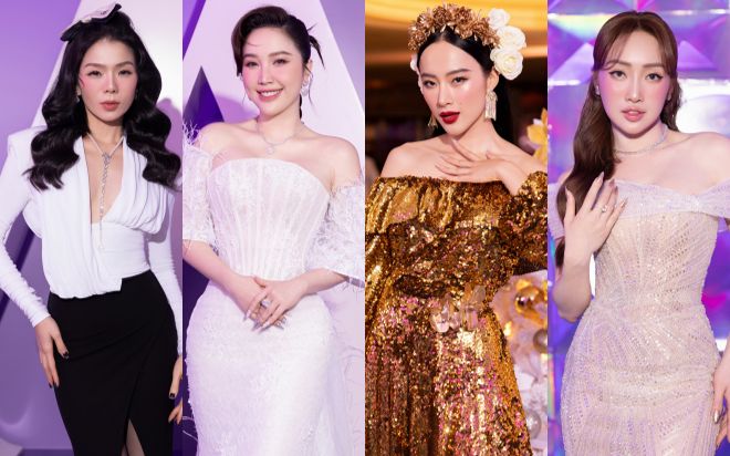 Thảm tím quy tụ loạt sao hot Vbiz: Lệ Quyên sang chảnh, Bảo Thy khoe dáng hậu giảm 18 kg