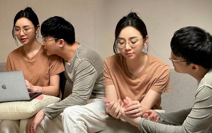 Quỳnh Kool và 'chồng' cực tình tứ trong ảnh hậu trường, fan thúc giục: 'Cưới ngay đi'