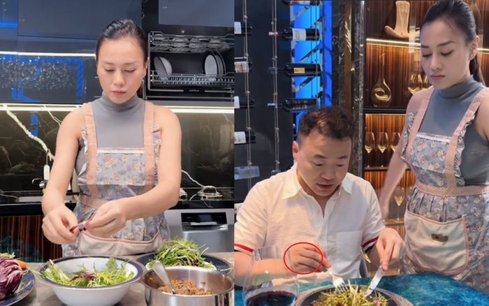 Phương Oanh khệ nệ bụng bầu làm salad 4 tiếng, mang tận bàn cho chồng: Shark Bình lộ điểm lạ