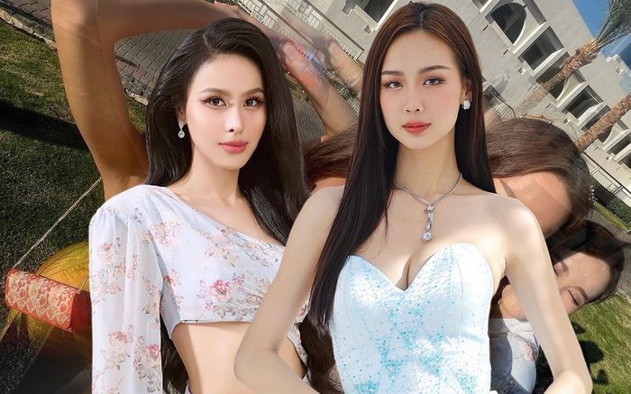 Bảo Ngọc chung khung hình với Ngọc Hằng tại tại Miss Intercontinental