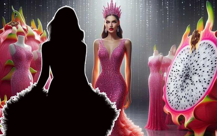 1 Á hậu đi trước trend 'Lần đầu tiên trái thanh long có trong đầm dạ hội'