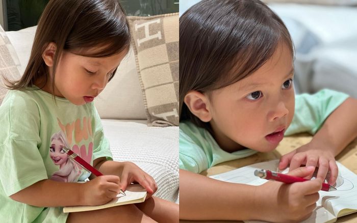 Con gái Hà Hồ lộ góc nghiêng như 'bản sao' của mẹ, thích thú khi được ông nội dạy làm điều này