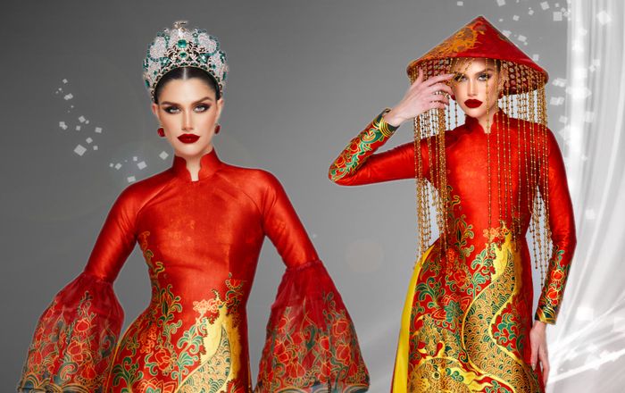 'Hoa hậu đẹp nhất thế giới' thăng hoa khi diện áo dài, layout này final walk ở Việt Nam là bao chặt