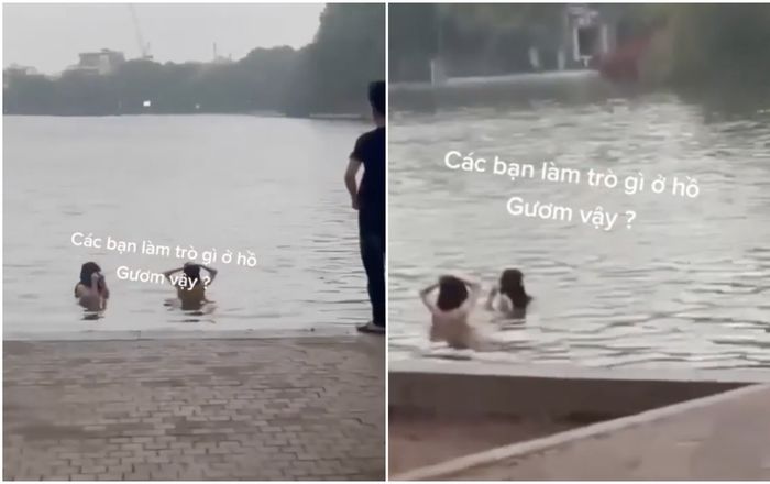 Xôn xao clip 2 người không mảnh vải che thân, tắm giữa hồ Hoàn Kiếm: Chính quyền vào cuộc xác minh