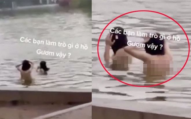 Vụ hình ảnh nghi 2 cô gái 'tắm tiên' ở Hồ Gươm: Chuyển Công an điều tra