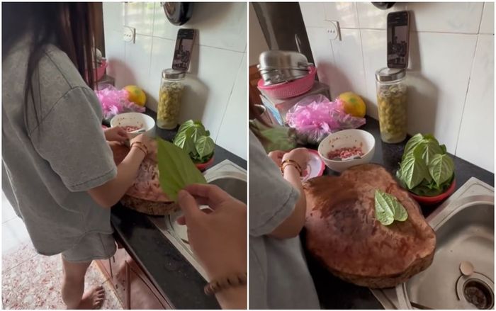 Nghe vợ chiêu đãi món thịt bò lá lốt, chồng xuống bếp xem thì thấy cảnh 'dở khóc dở cười'