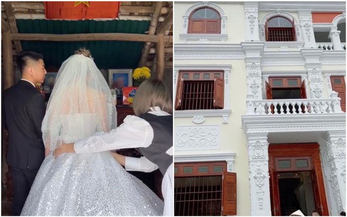 Cô dâu chú rể làm lễ ở nhà mái tranh đơn sơ khiến ai cũng đồng cảm nhưng sự thật phía sau gây ngỡ ngàng