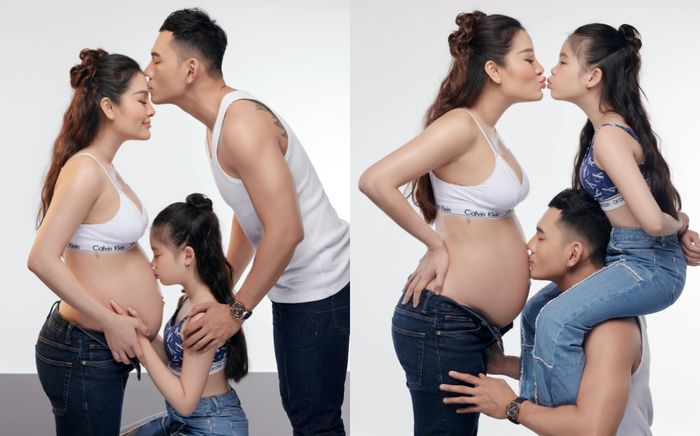 Phương Trinh Jolie diện đồ hở bạo chụp ảnh gia đình cùng Lý Bình dù vướng tranh cãi nảy lửa