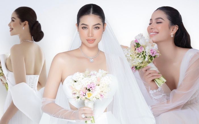 Phạm Hương hóa cô dâu trong bộ váy cưới nhưng vẫn vắng bóng chú rể, dân tình đợi ngày nàng 'chốt đơn'
