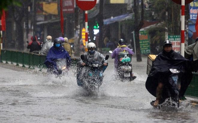 Mưa kéo dài nhiều ngày ở miền Bắc