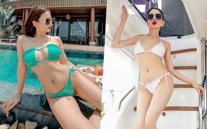 Lệ Quyên chuộng diện bikini tí hon dù đã 42, hỏi sao Lâm Bảo Châu không mê?