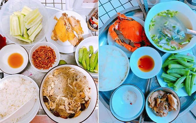 Bữa cơm cữ chan chứa yêu thương của bố chồng quốc dân tự tay nấu cho con dâu
