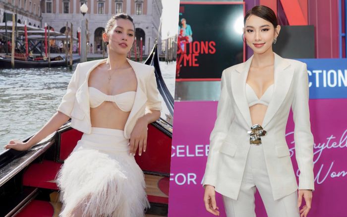 Tiểu Vy - Thùy Tiên mê phanh áo, lấp ló ngực đầy quá gợi cảm