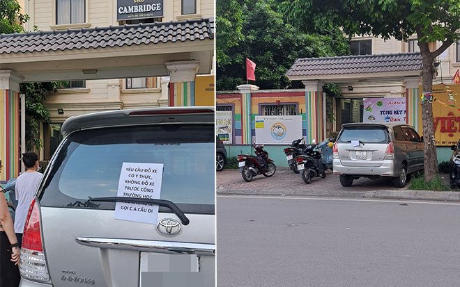Đậu ôtô chắn ngang cổng trường mầm non, tài xế 'tái mặt' trước mẩu giấy nhắn gửi