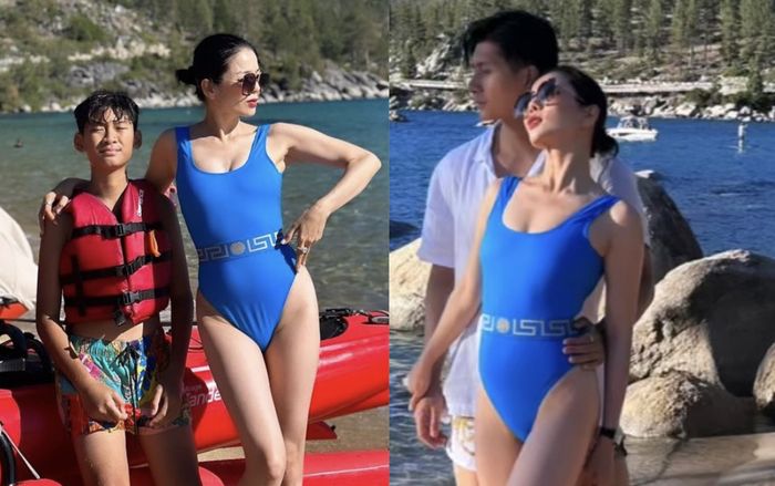 Lệ Quyên đưa con đi du lịch cùng tình trẻ, tạo dáng đầy táo bạo bên 'nửa kia'