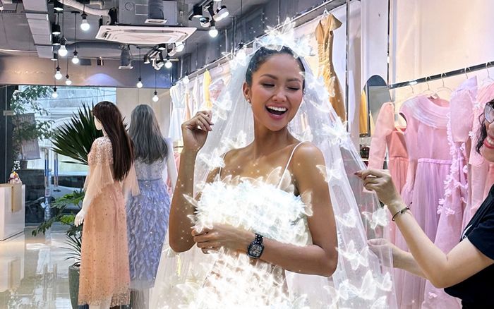 Rộ ảnh Hoa hậu H'Hen Niê thử váy cưới, ngày lên xe hoa không còn xa?