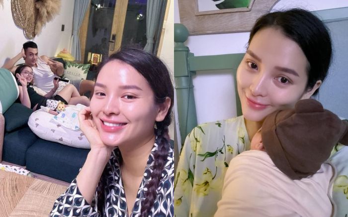 Lý Bình - Phương Trinh Jolie chăm sóc quý tử, 1 chi tiết của mẹ bỉm gây trầm trồ